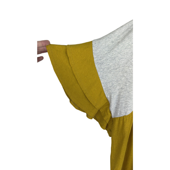 UMGEE RUFFLE SLEEVES LINEN/COTTON TOP SIZE XL - Picture 3 of 6